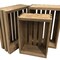 Mowoodwork Rustic Nesting Wood Crates Set of 3 with Vintage look Made in the USA